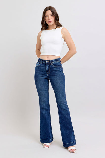 She Wears Glory™ “Covenant Confidence” High-Rise Flare Jeans with Pockets - She Wears Glory Beverly Hills