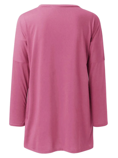 She Wears Glory™ Full Size Round Neck Long Sleeve T-Shirt - She Wears Glory Beverly Hills