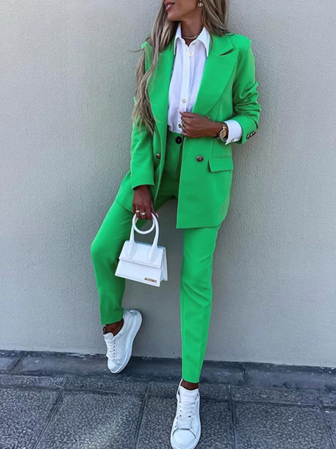 She Wears Glory “Governed by Grace” Two-Piece Blazer & Pants Set - She Wears Glory Beverly Hills