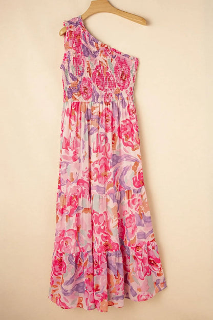 She Wears Glory “Heaven’s Embrace” One-Shoulder Floral Maxi Dress - She Wears Glory Beverly Hills