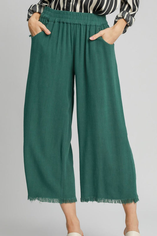 She Wears Glory™ “Grace in Motion” Linen Blend Wide-Leg Pants - She Wears Glory Beverly Hills
