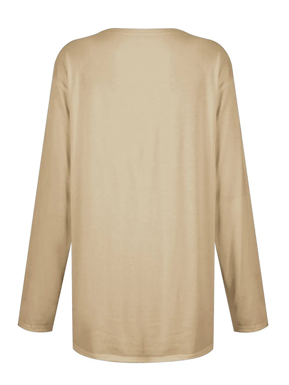 She Wears Glory™ Full Size Pocketed Round Neck Long Sleeve T-Shirt - She Wears Glory Beverly Hills