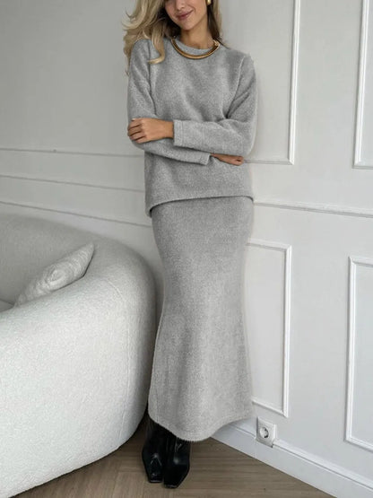 She Wears Glory™ Wrapped in Stillness Sweater Skirt Set - She Wears Glory Beverly Hills