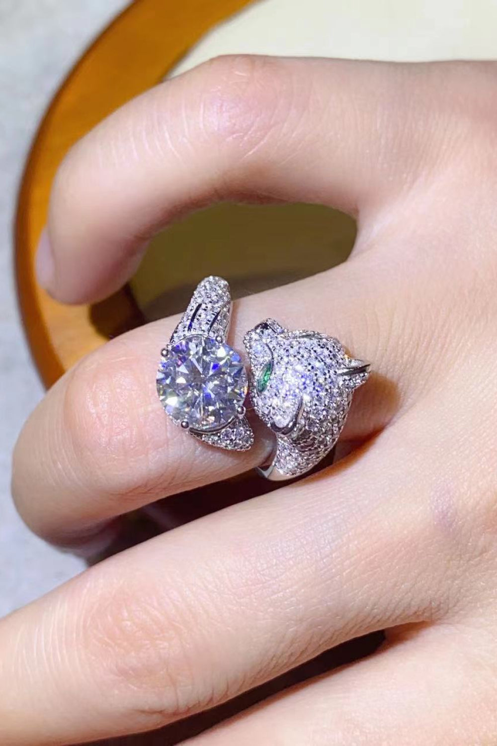 She Wears Glory™ Dominion 2 Carat Moissanite Animal Ring - She Wears Glory Beverly Hills