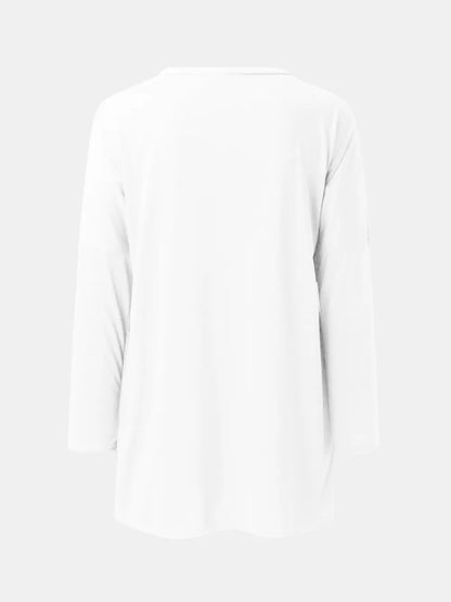 She Wears Glory™ Full Size Round Neck Long Sleeve T-Shirt - She Wears Glory Beverly Hills