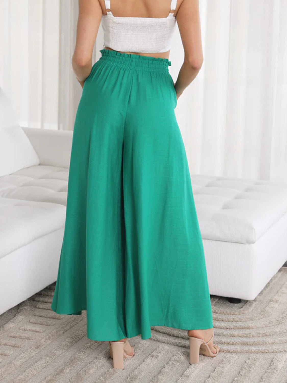 She Wears Glory™ “Grace in Motion” Wide Leg Pants with Pockets - She Wears Glory Beverly Hills