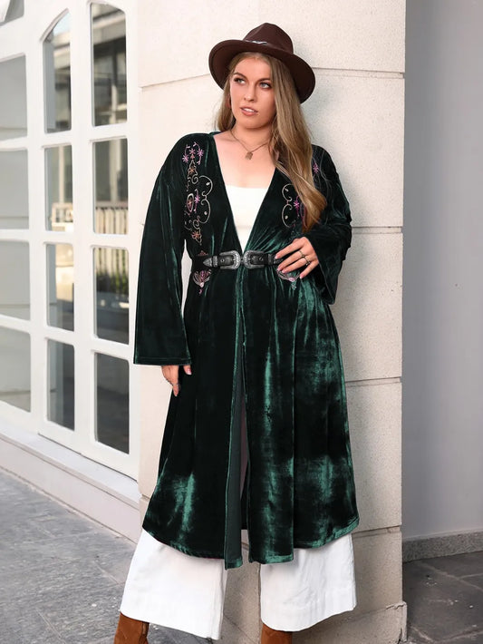 She Wears Glory™ Covered in Grace Plus Size Printed Cardigan - She Wears Glory Beverly Hills