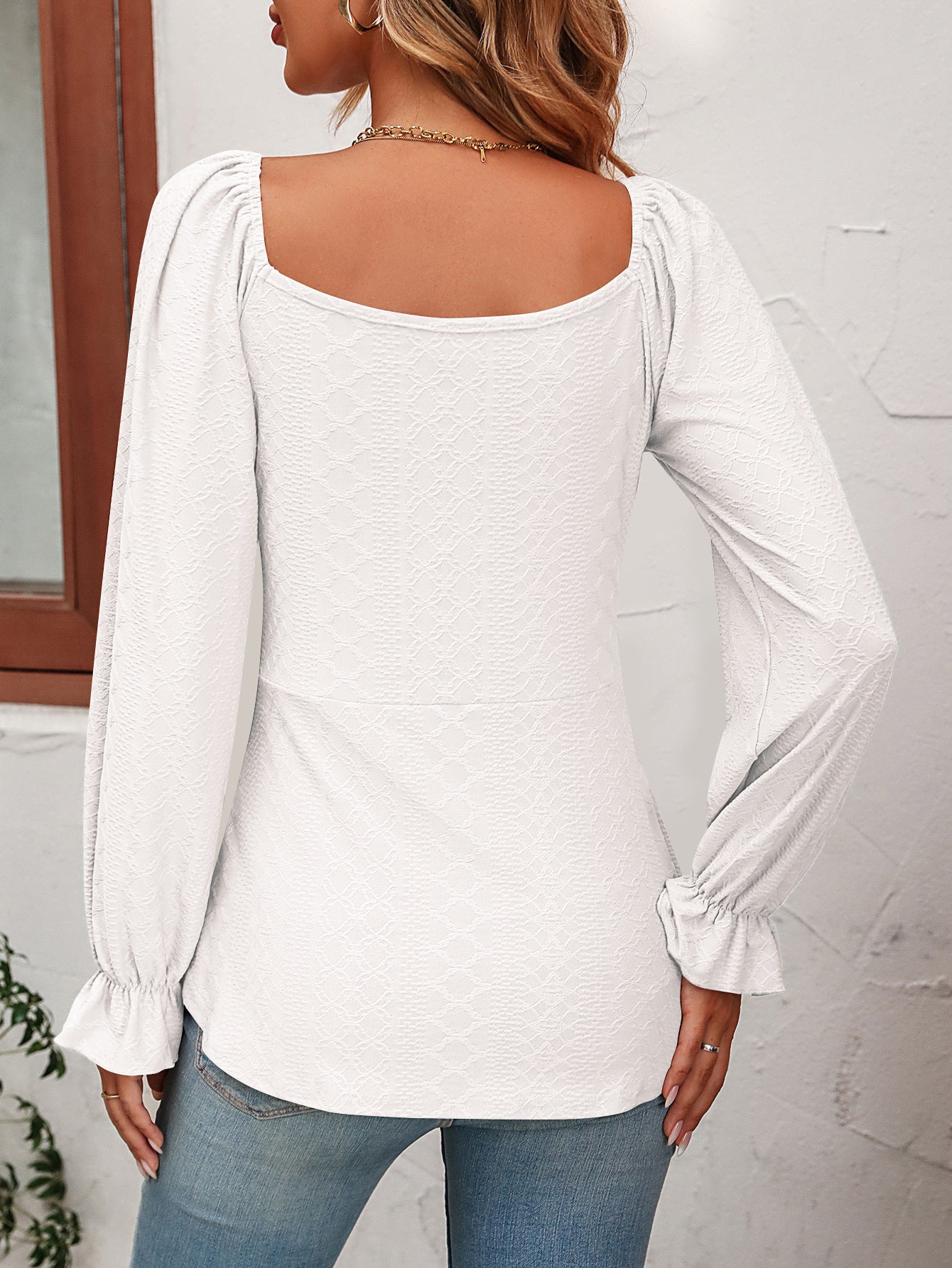 She Wears Glory™ — Mandy Tie-Front Blouse - She Wears Glory Beverly Hills