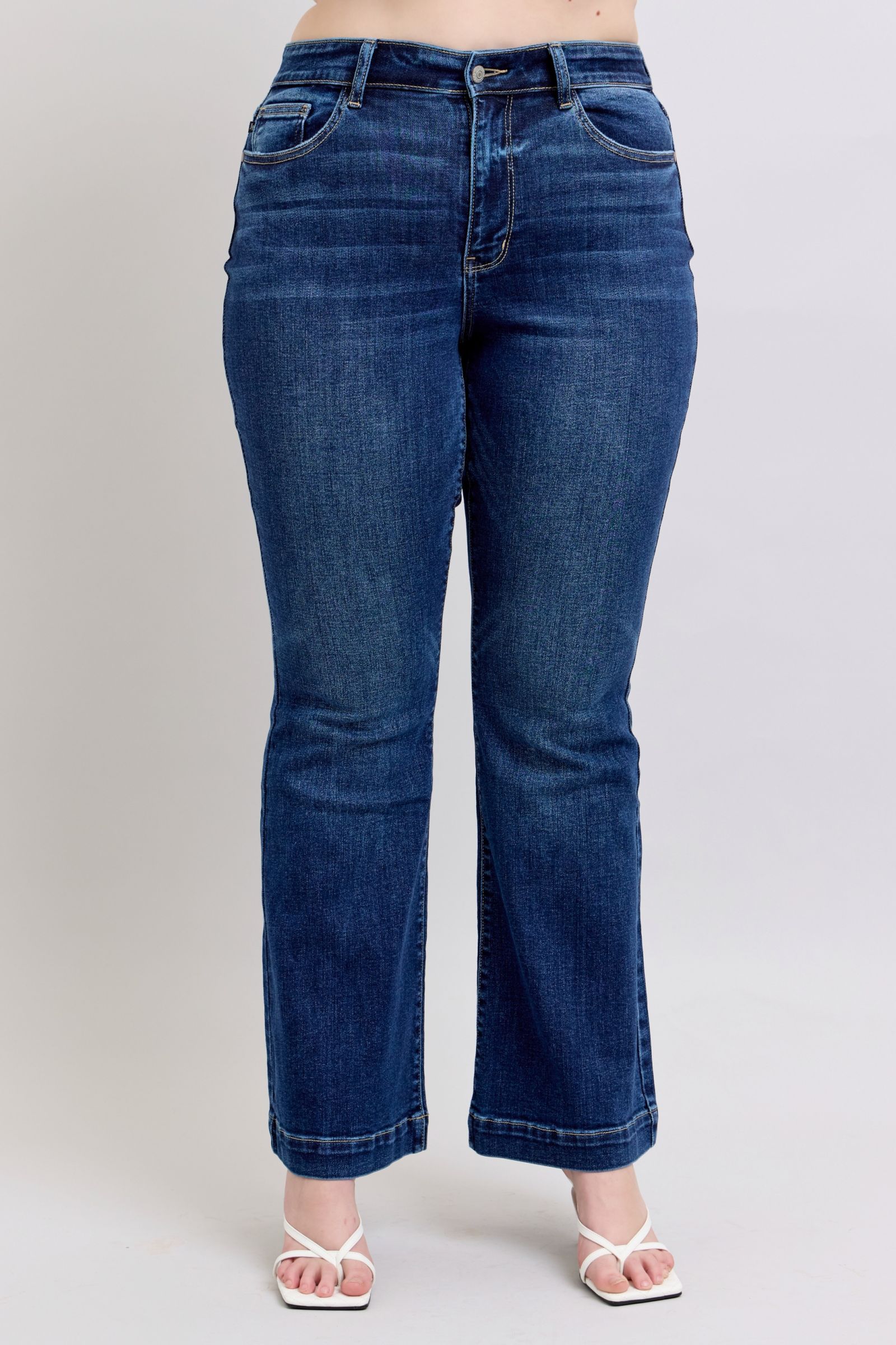 She Wears Glory™ “Covenant Confidence” High-Rise Flare Jeans with Pockets - She Wears Glory Beverly Hills