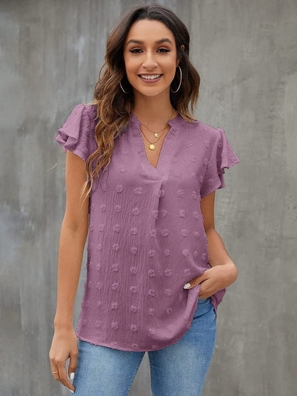 She Wears Glory™ — Anointed in Whispers Swiss Dot Blouse - She Wears Glory Beverly Hills