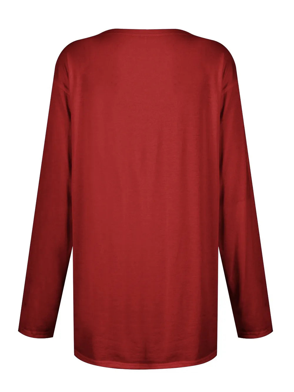 She Wears Glory™ Full Size Pocketed Round Neck Long Sleeve T-Shirt - She Wears Glory Beverly Hills