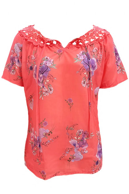 She Wears Glory™ — Called & Confident Printed Tie Neck Blouse - She Wears Glory Beverly Hills