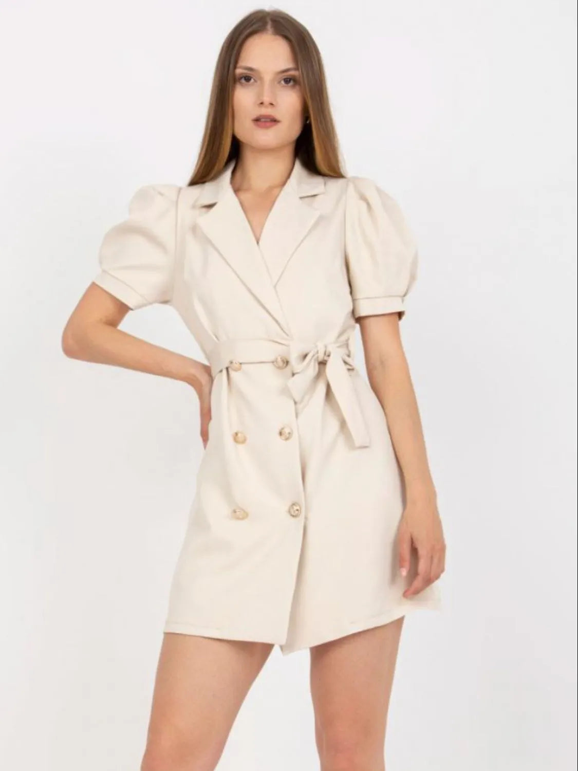 She Wears Glory “Governed by Grace” Tie-Waist Blazer Dress - She Wears Glory Beverly Hills
