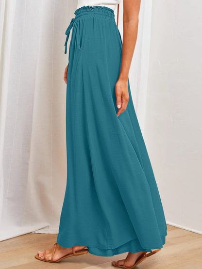 She Wears Glory™ “Grace in Motion” Wide Leg Pants with Pockets - She Wears Glory Beverly Hills