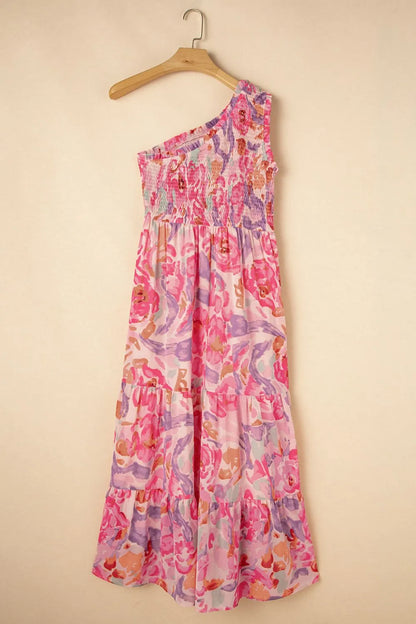She Wears Glory “Heaven’s Embrace” One-Shoulder Floral Maxi Dress - She Wears Glory Beverly Hills