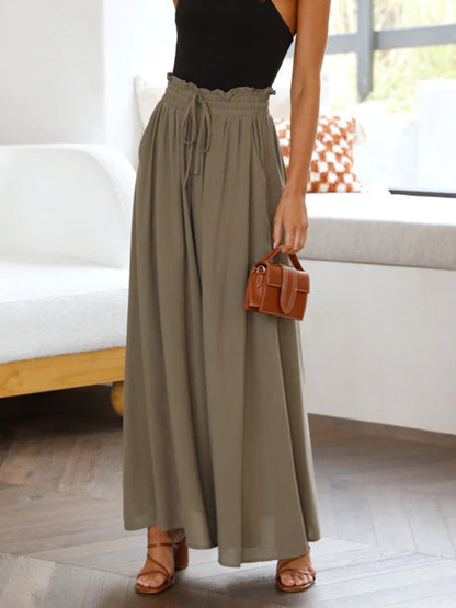 She Wears Glory™ “Grace in Motion” Wide Leg Pants with Pockets - She Wears Glory Beverly Hills