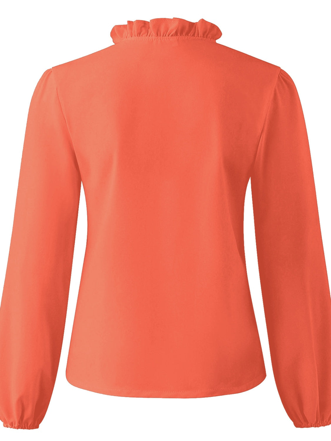 Full Size Ruffled V-Neck Long Sleeve Blouse - She Wears Glory Beverly Hills