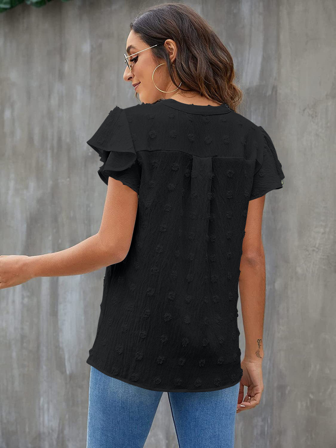 She Wears Glory™ — Anointed in Whispers Swiss Dot Blouse - She Wears Glory Beverly Hills