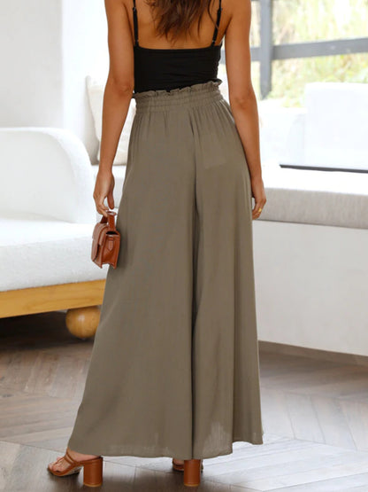 She Wears Glory™ “Grace in Motion” Wide Leg Pants with Pockets - She Wears Glory Beverly Hills