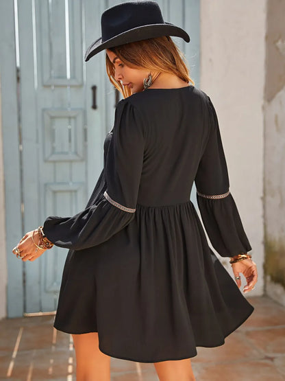 She Wears Glory “Tamar Healed” Ruched Long Sleeve Mini Dress - She Wears Glory Beverly Hills