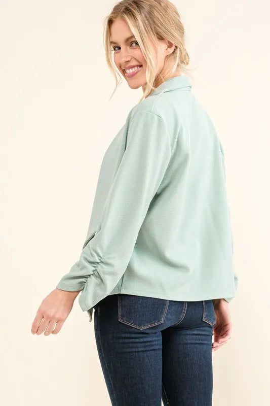 She Wears Glory “Ready in Season” Stretch Open-Front Blazer - She Wears Glory Beverly Hills