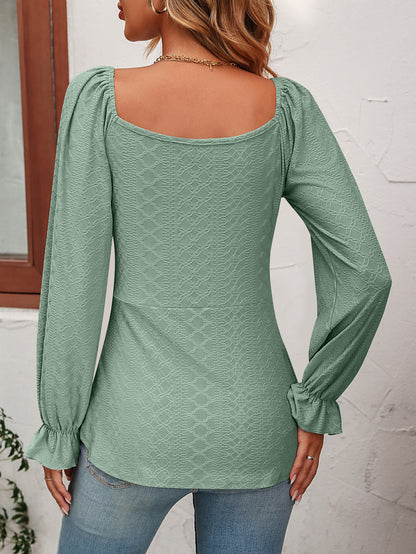 She Wears Glory™ — Mandy Tie-Front Blouse - She Wears Glory Beverly Hills
