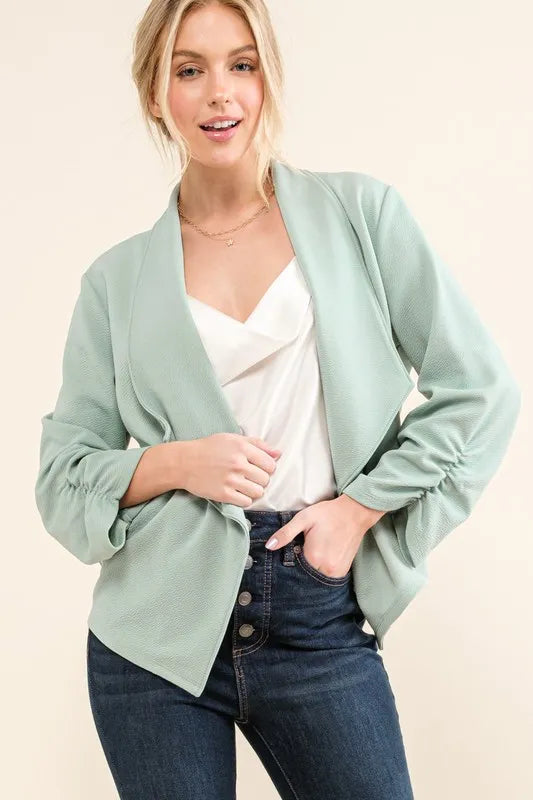 She Wears Glory “Ready in Season” Stretch Open-Front Blazer - She Wears Glory Beverly Hills