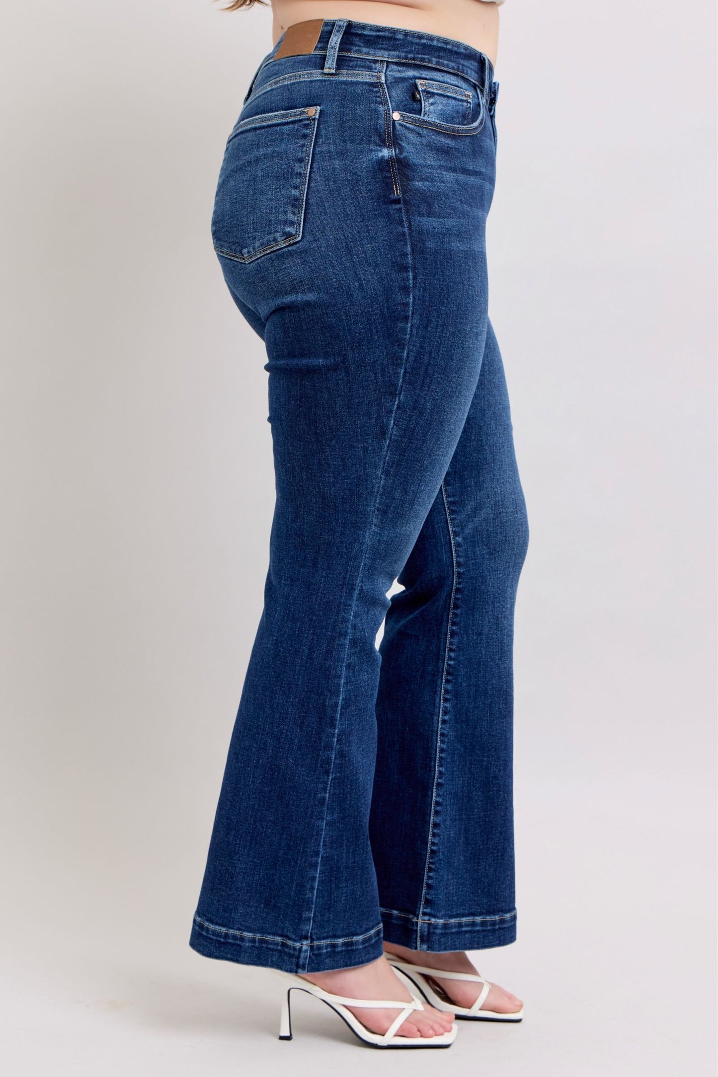 She Wears Glory™ “Covenant Confidence” High-Rise Flare Jeans with Pockets - She Wears Glory Beverly Hills