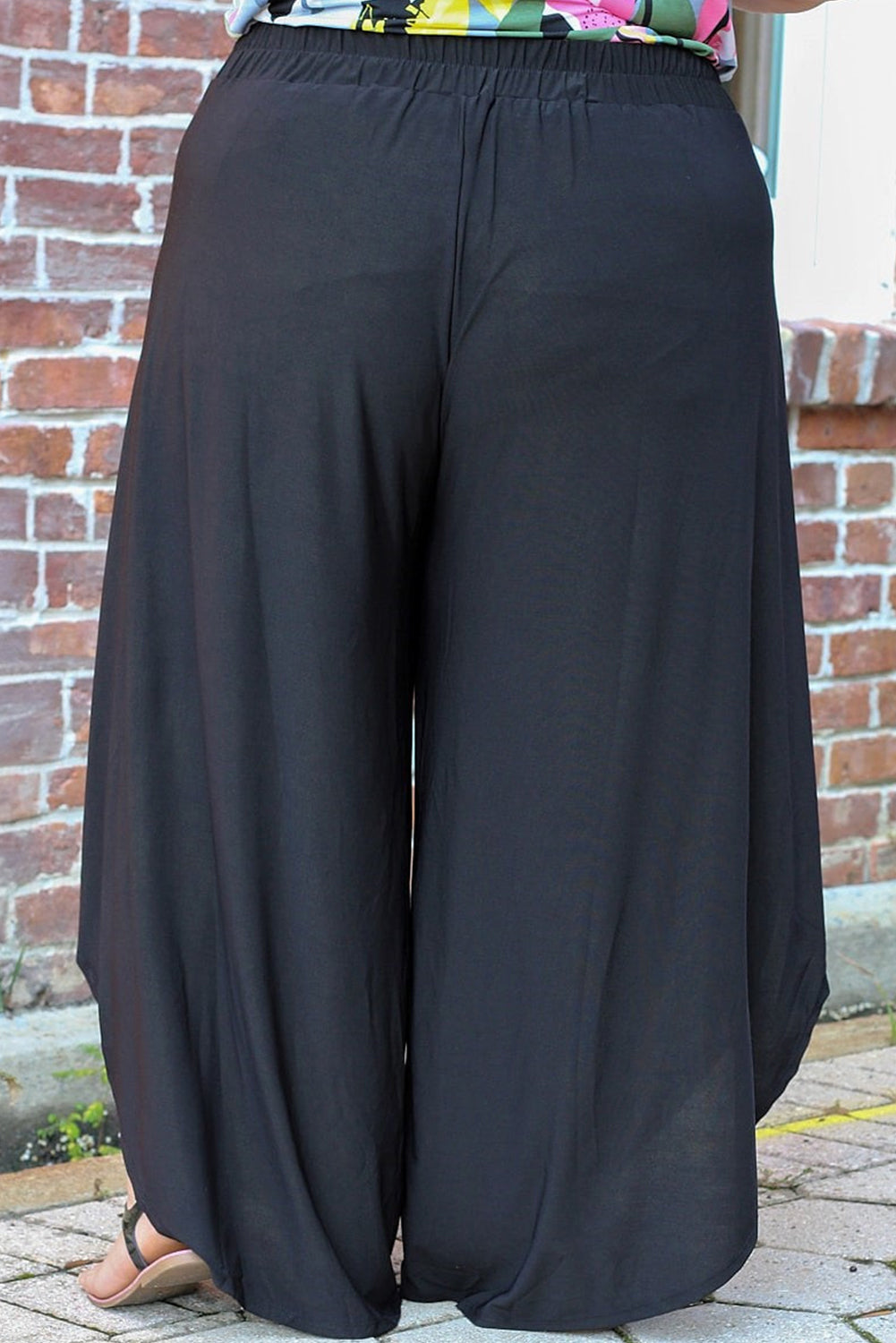 She Wears Glory™ “Gracebound” Tie Front Wide Leg Pants - She Wears Glory Beverly Hills