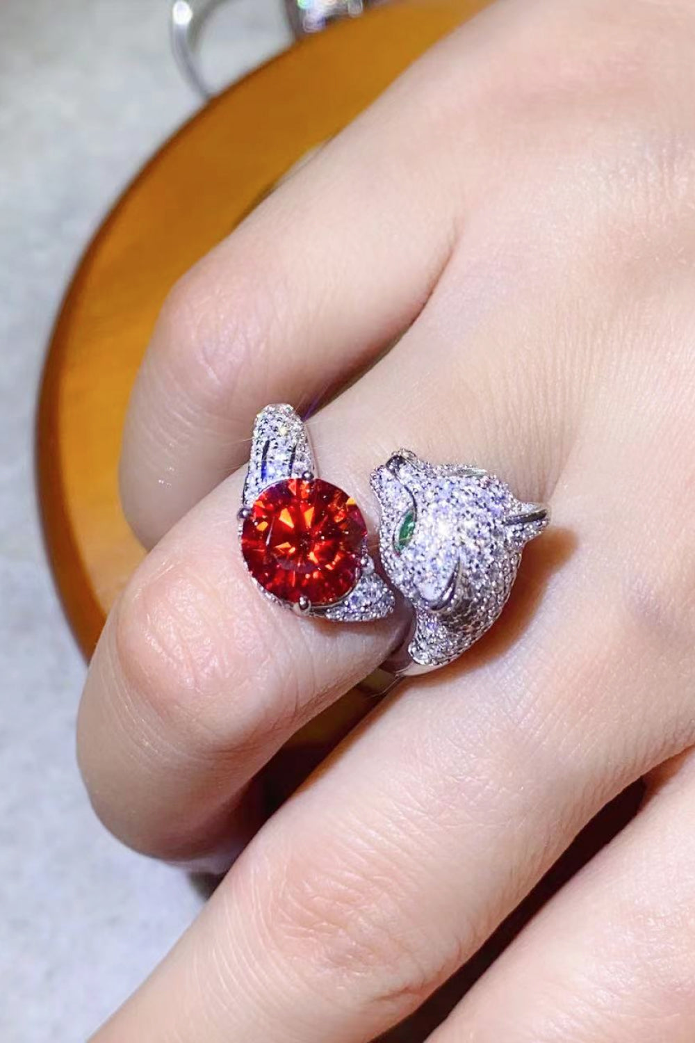 She Wears Glory™ Dominion 2 Carat Moissanite Animal Ring - She Wears Glory Beverly Hills