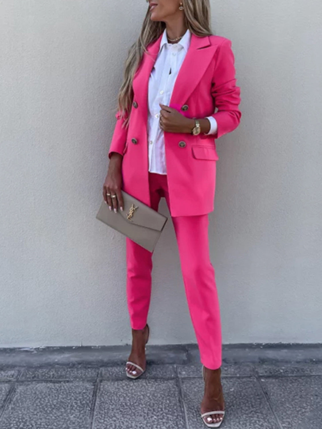 She Wears Glory “Governed by Grace” Two-Piece Blazer & Pants Set - She Wears Glory Beverly Hills