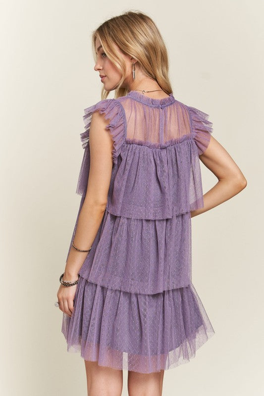 She Wears Glory™ Ruffled Mesh Dress – Whimsy Woven with Worth - She Wears Glory Beverly Hills