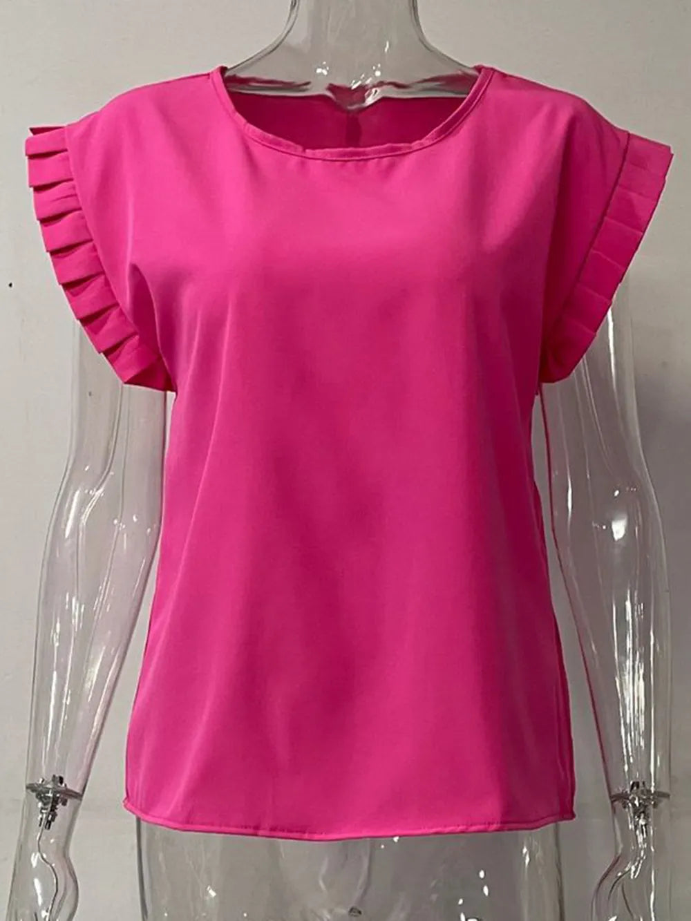 She Wears Glory™ — Radiant & Ready Ruffled Cap Sleeve Blouse - She Wears Glory Beverly Hills