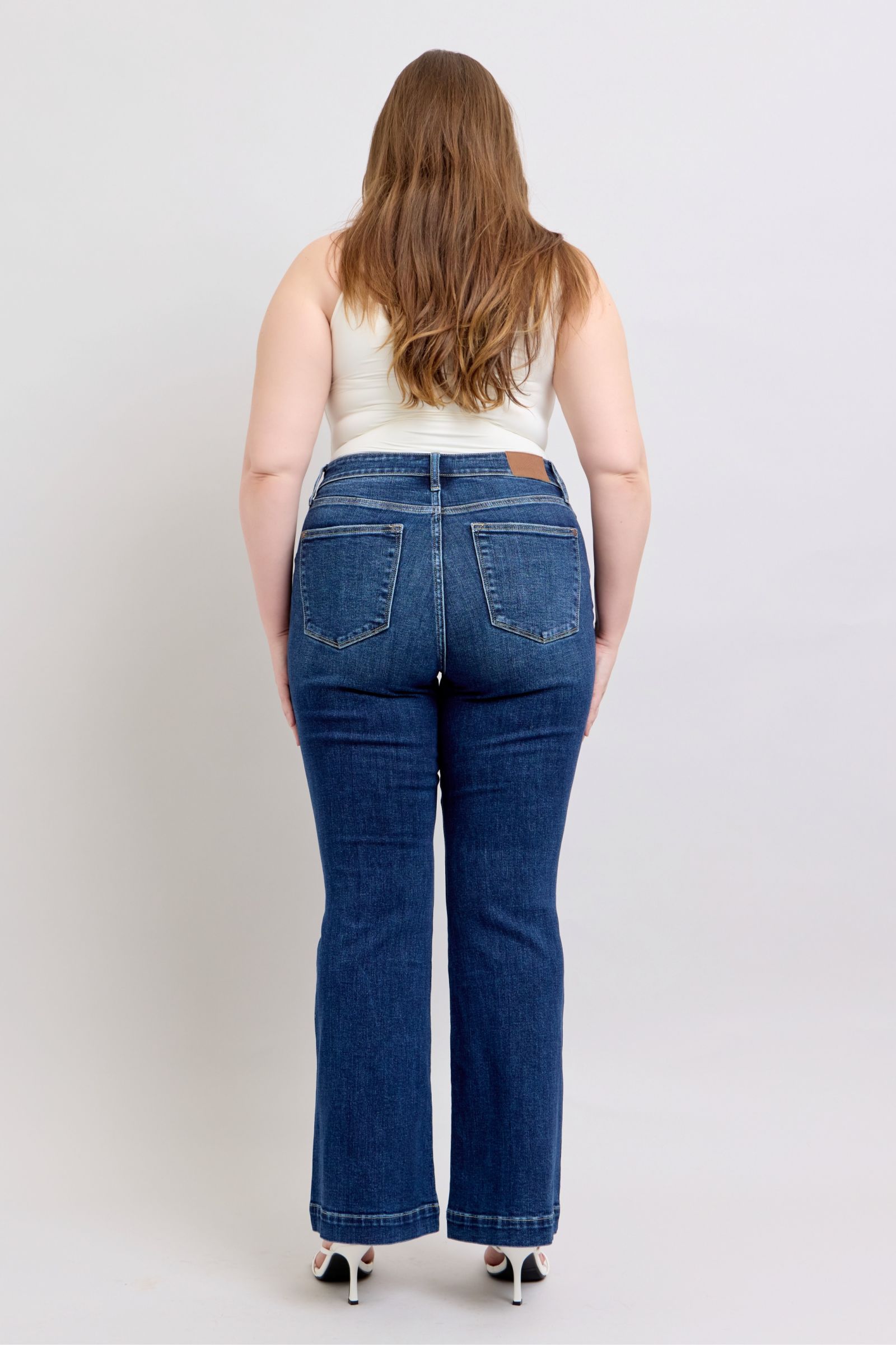 She Wears Glory™ “Covenant Confidence” High-Rise Flare Jeans with Pockets - She Wears Glory Beverly Hills