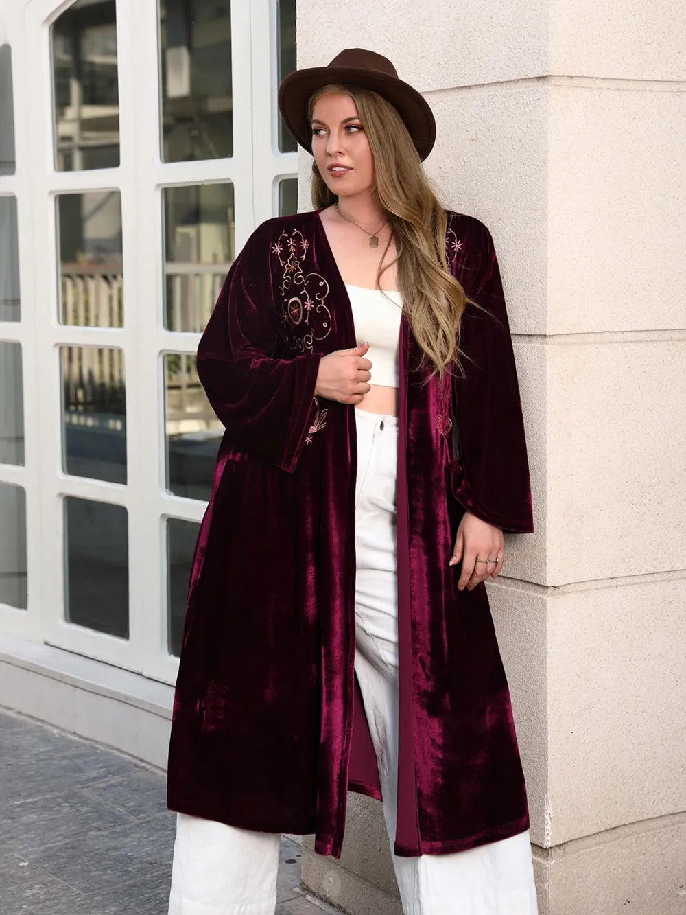 She Wears Glory™ Covered in Grace Plus Size Printed Cardigan - She Wears Glory Beverly Hills