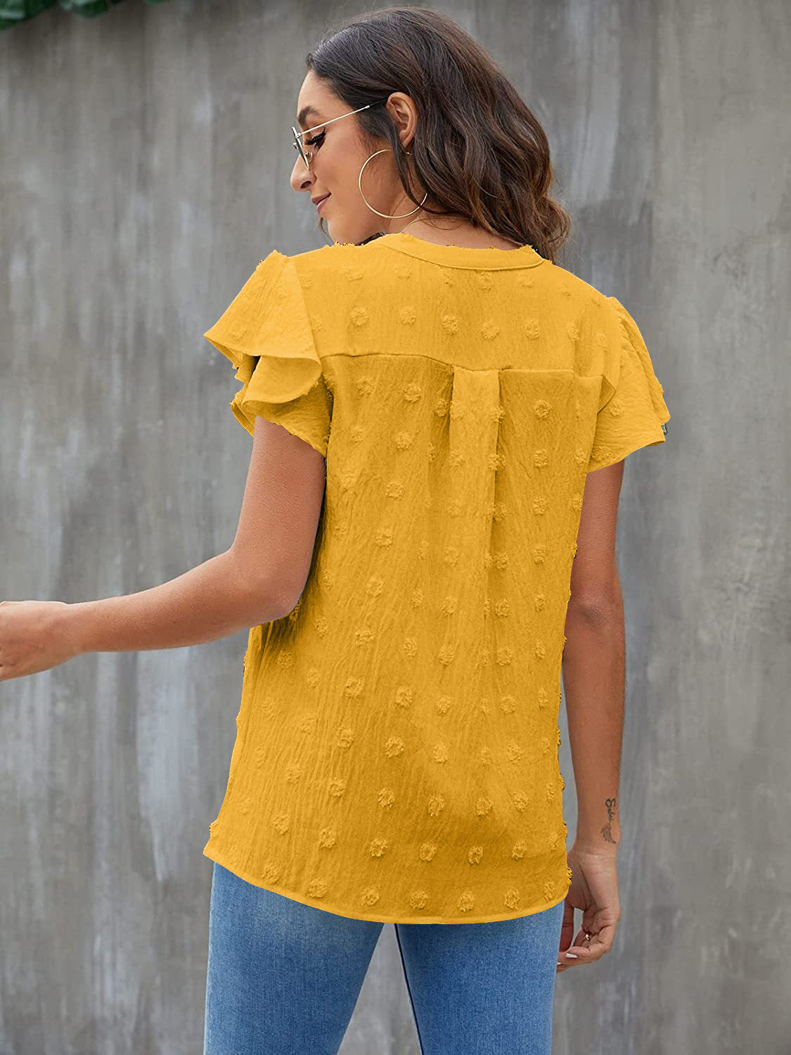 She Wears Glory™ — Anointed in Whispers Swiss Dot Blouse - She Wears Glory Beverly Hills