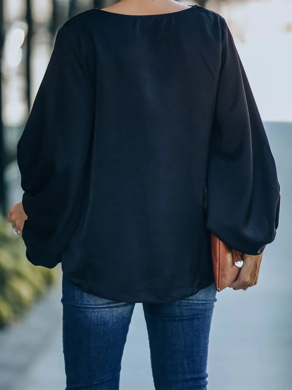 She Wears Glory™ — Adorned in Grace Lace V-Neck Long Sleeve Blouse - She Wears Glory Beverly Hills