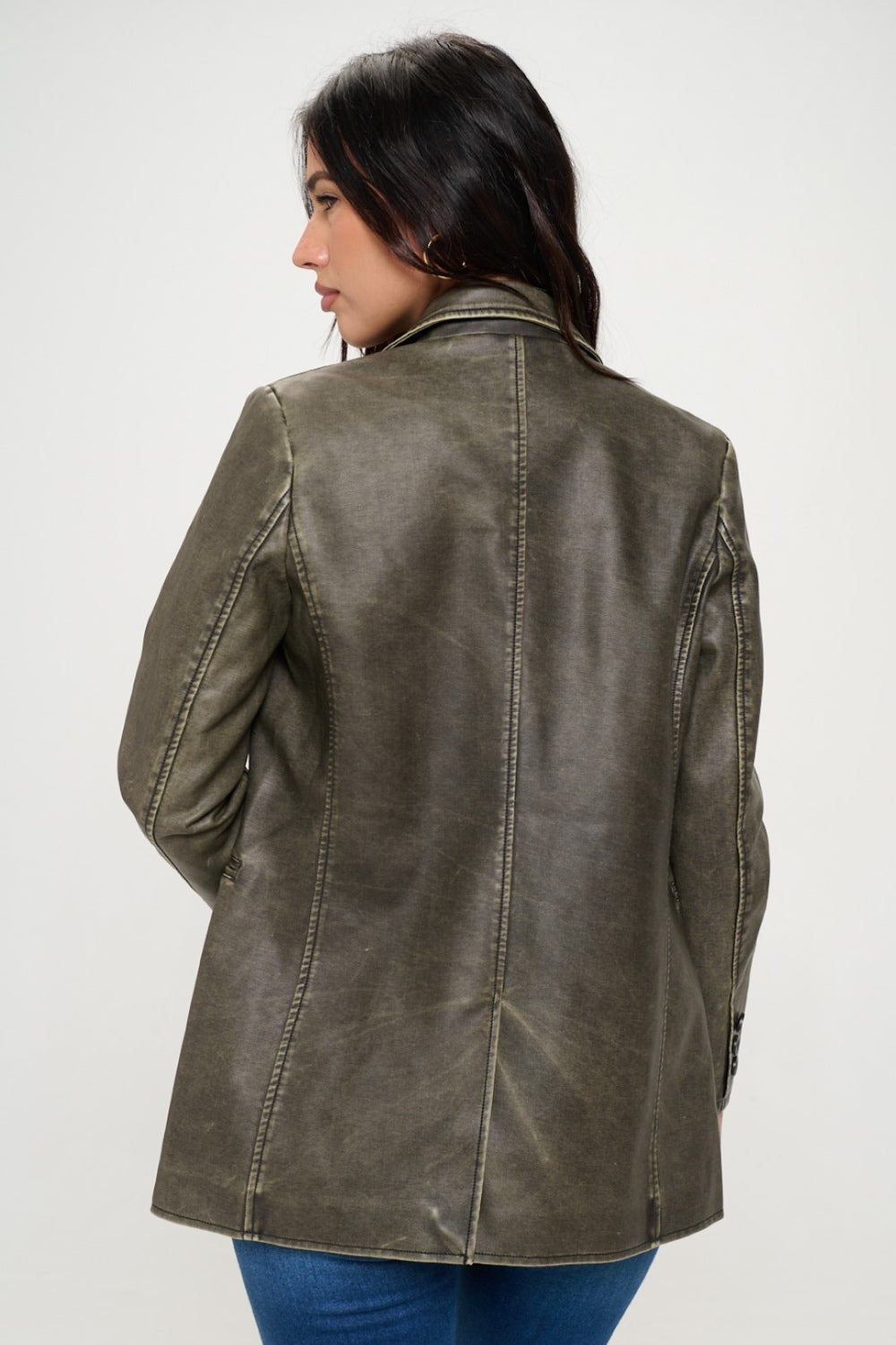She Wears Glory “Anointed & Untamed” Vegan Leather Blazer - She Wears Glory Beverly Hills
