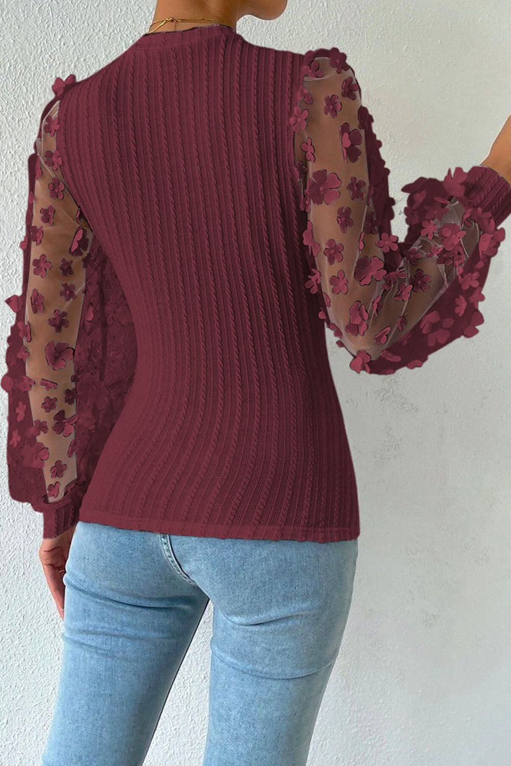 She Wears Glory™ — Woven in Worth Appliqué Blouse - She Wears Glory Beverly Hills