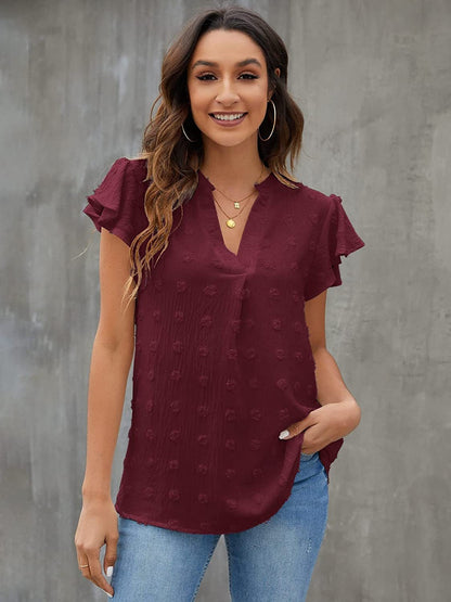 She Wears Glory™ — Anointed in Whispers Swiss Dot Blouse - She Wears Glory Beverly Hills