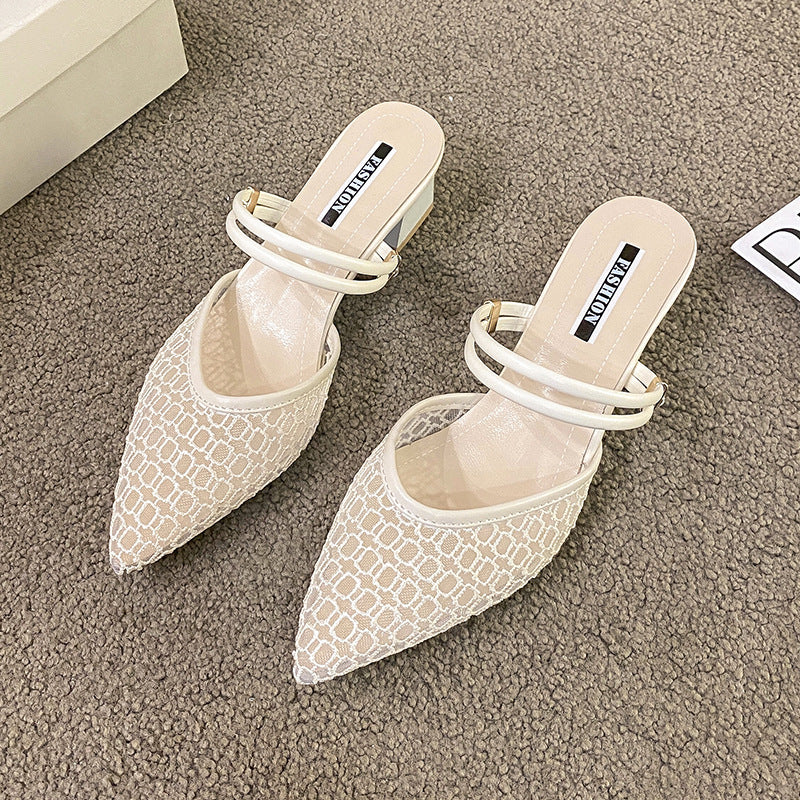 She Wears Glory™ — Esther’s Edge Point Toe Block Heel Sandals - She Wears Glory Beverly Hills