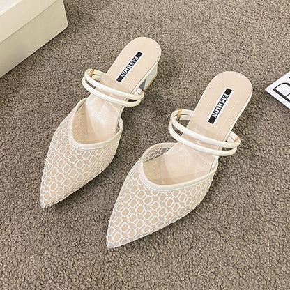 She Wears Glory™ — Esther’s Edge Point Toe Block Heel Sandals - She Wears Glory Beverly Hills