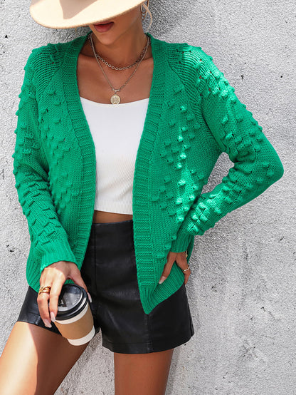 She Wears Glory “Martha” Open Front Ribbed Cardigan - She Wears Glory Beverly Hills