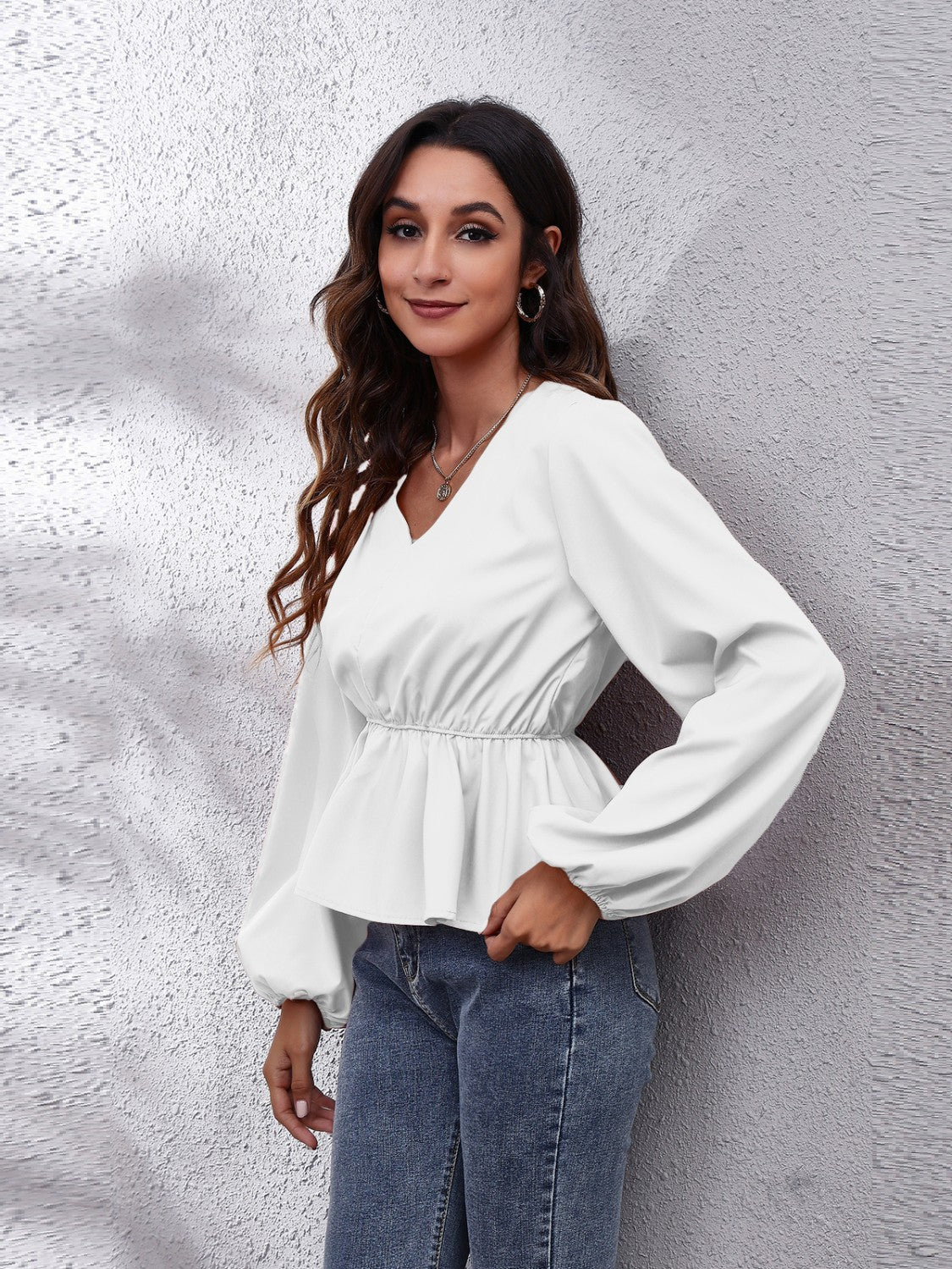She Wears Glory™ — Crowned in Grace Peplum Blouse - She Wears Glory Beverly Hills