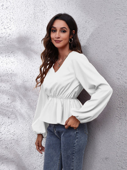 She Wears Glory™ — Crowned in Grace Peplum Blouse - She Wears Glory Beverly Hills