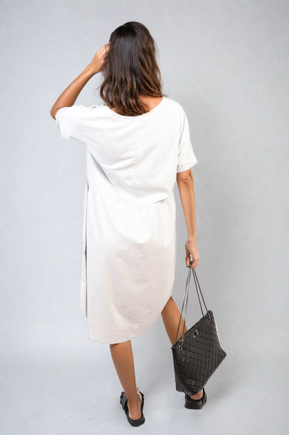 She Wears Glory™ Short Sleeve Button Front Midi Dress