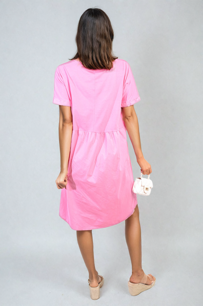 She Wears Glory™ Short Sleeve Button Front Midi Dress