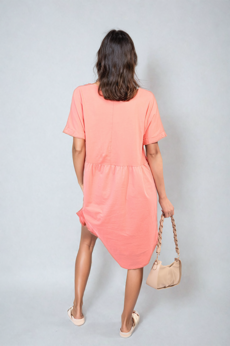 She Wears Glory™ Short Sleeve Button Front Midi Dress
