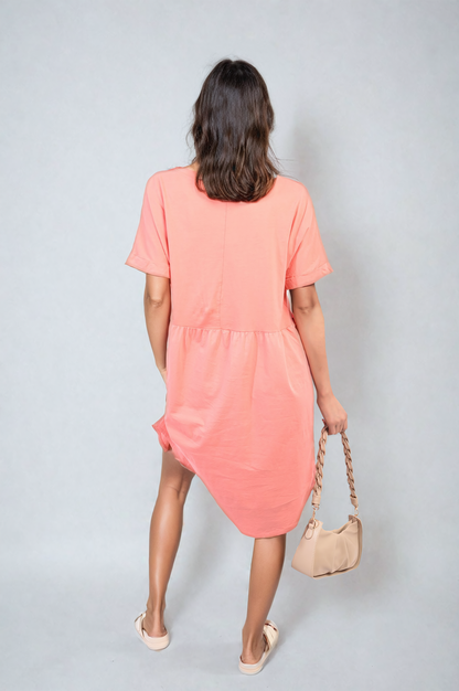 She Wears Glory™ Short Sleeve Button Front Midi Dress