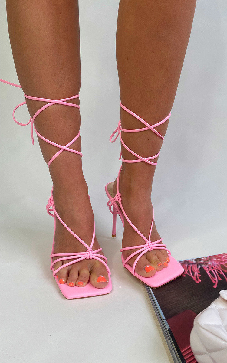 She Wears Glory™ Lace Up Heels